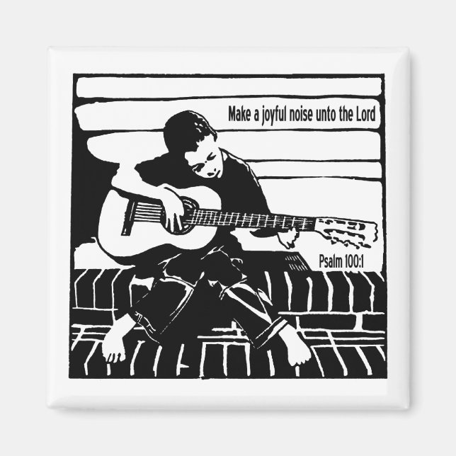 Imã Salmo 100:1 (Frente)