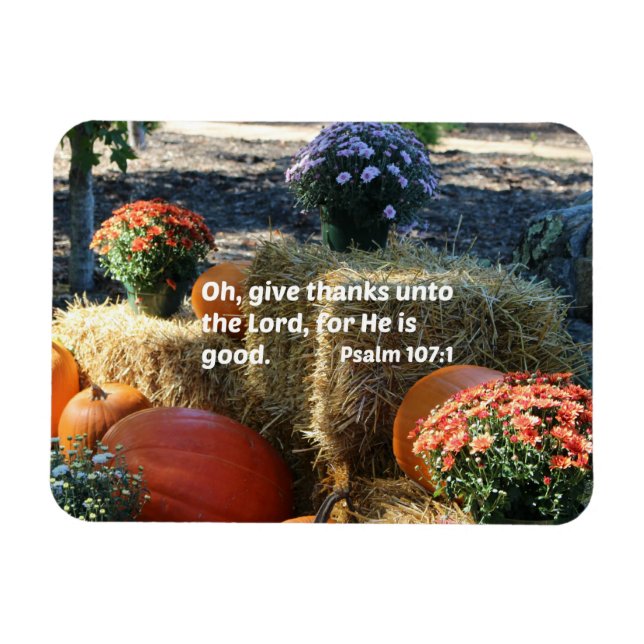 Ímã Salmo 107:1 Oh dê obrigados ao Senhor... (Horizontal)