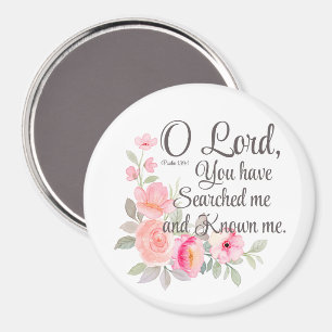 Imã Salmo 139:1 O Senhor Você me procurou Flor