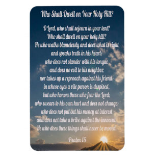 Ímã Salmo 15: Magneta Do Frigorífico