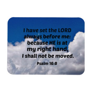 Ímã Salmo 16:8 Eu preparei o Senhor sempre diante de m