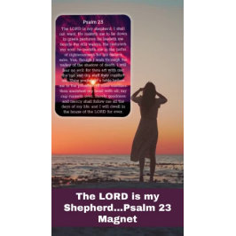Ímã Salmo 23 Árvore Sunset