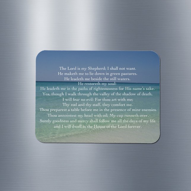 Ímã Salmo 23 O Senhor é a minha pastora, bela praia (Criador carregado)