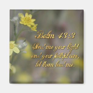 Imã Salmo 43:3 Ímã de Flores Silvestres Amarelas