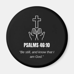 Imã Salmo 46:10 KJV Versículo Bíblico Minimalista