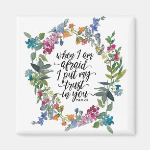 Imã Salmo 56:3 Quando tenho medo de depositar minha co