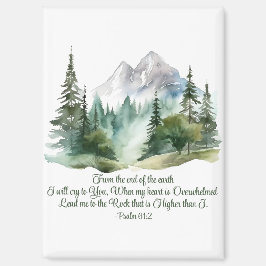 Imã Salmo 61:2 Leva-me à Montanha Rocha Escritura