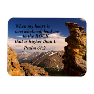 Ímã Salmo 61:2 Quando meu coração está esmagado, me