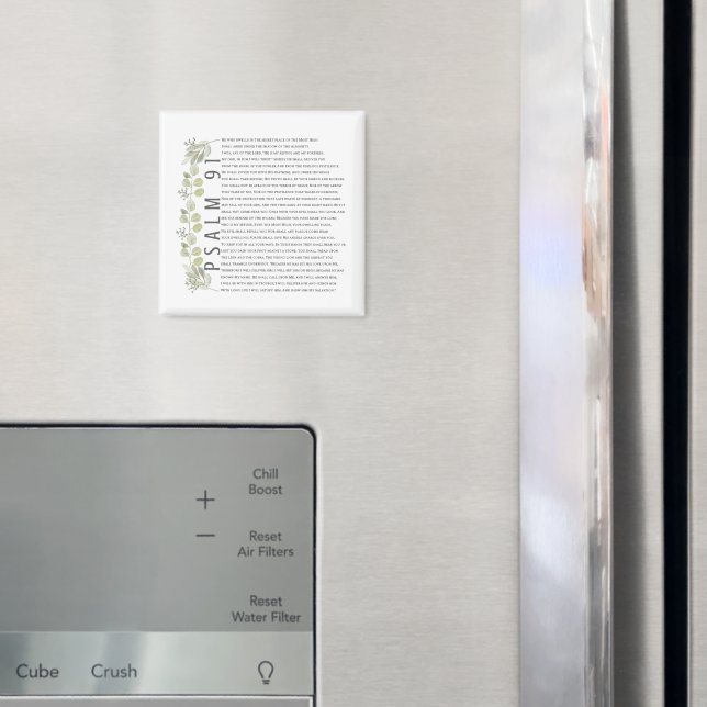 Imã Salmo 91 Ímã de Escritura Verdejante (In Situ (Fridge))