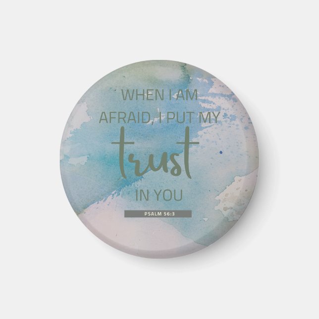 Imã Salmo de Aquarela 56:3 (Frente)