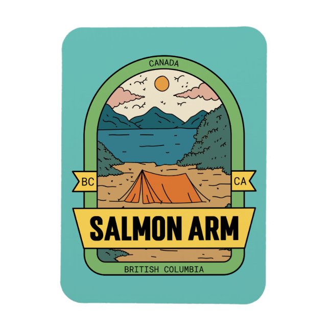 Ímã Salmon Arm British Columbia Canada Souvenir (Vertical)