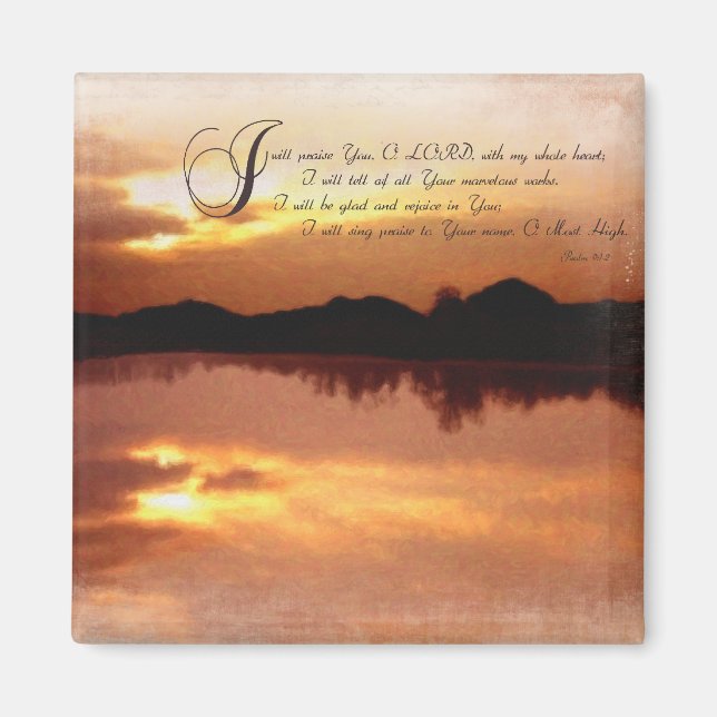 Imã Salmos e Pôrs do sol, Inspirações Verso Bíblia (Frente)