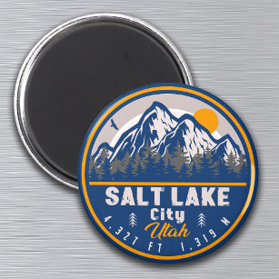 Imã Salt Lake City Utah Ski Souvenir Retro Vintage 80s