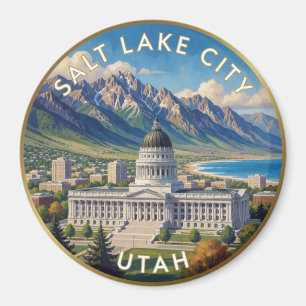 Imã Salt Lake City Utah Viagem Arte Montanha
