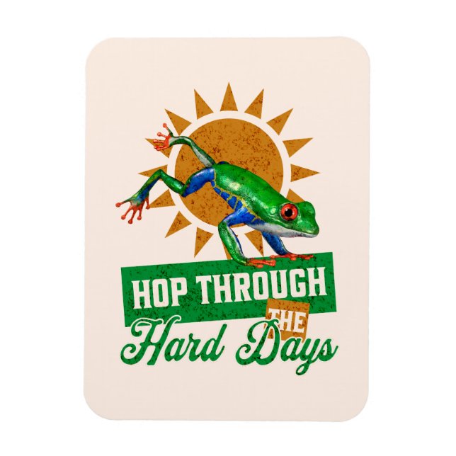 Ímã Salto através do Sapo da árvore amazônica nos Duro (Vertical)