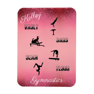 Ímã Salto de Ginástica, Barras, Trave, Piso Personaliz