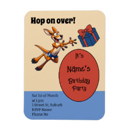 Ímã Salto sobre o engraçado canguru de futebol austral