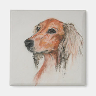 Imã Saluki Dog Art Magnet