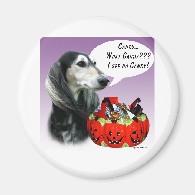 Imã Saluki Halloween Candy (Frente)