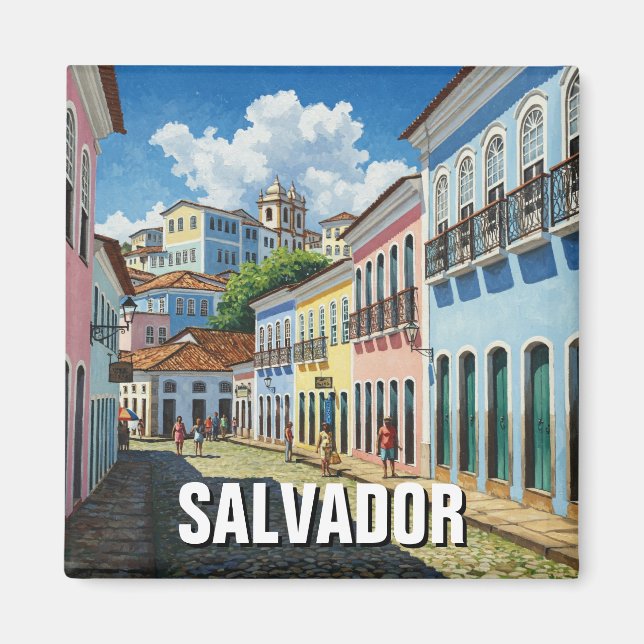 Imã Salvador Brasil Perlourinho Viagem (Frente)