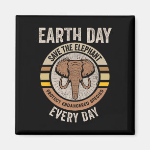 Imã Salvamento Do Dia Da Terra Do Elefante