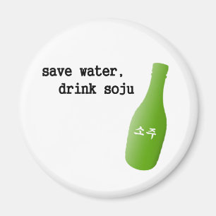 Imã Salvar a água, bebida Soju!