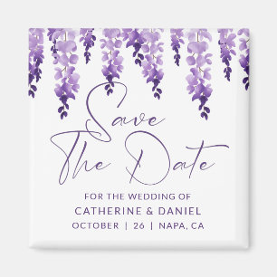 Imã Salvar A Data Casamento Wisteria Lilac Wisteria