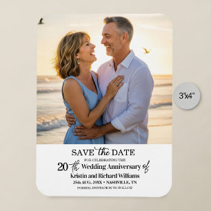 Ímã Salvar a data do 20º aniversário de casamento Foto