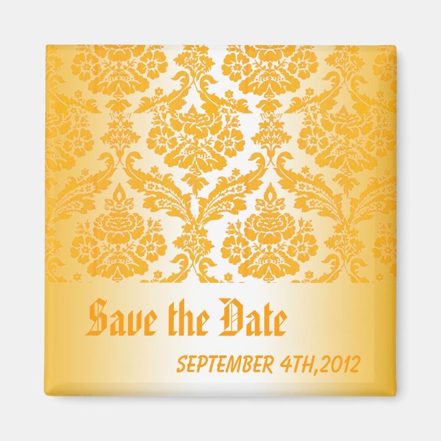 Imã salvar a data do damasco amarelo (Frente)