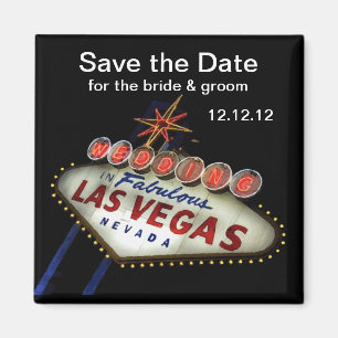 Imã Salvar a data Las Vegas que Wedding o ímã