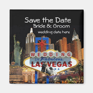 Imã Salvar a data Las Vegas que Wedding o ímã