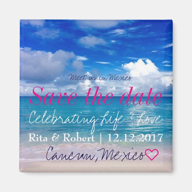 Imã Salvar a data | Magnet | casais apaixonados (Frente)