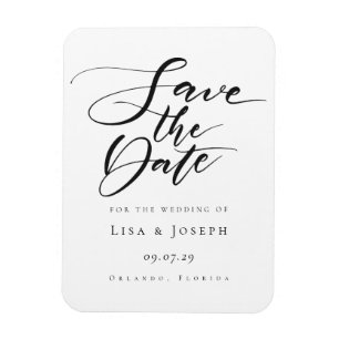 Ímã Salvar a Data Stylish Chic Calendário