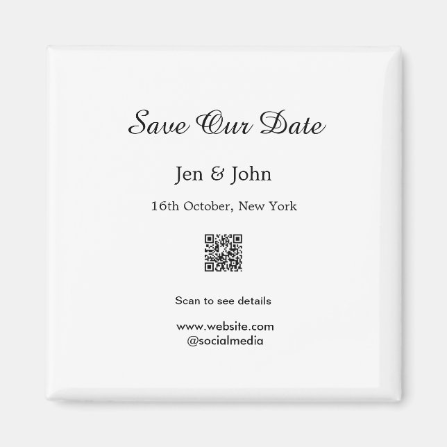 Imã Salvar a data Verificar QR para obter detalhes do  (Frente)