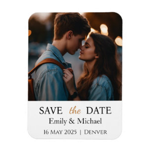 Ímã Salvar A Foto De Convite De Casamento De Data
