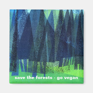 Imã salvar as florestas - vai o vegan