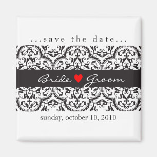 Imã SALVAR DATA :: coração e local - preto