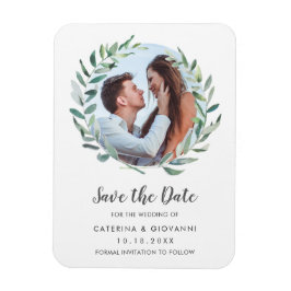 Ímã Salvar Data de Casamento com Foto de Oliveiras Rús