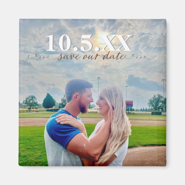 Imã salvar nosso íman de casamento do bloco de cores d (Frente)