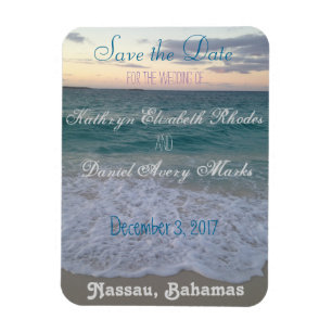Ímã Salvar o casamento de praia da data