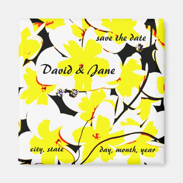 Imã salvar o ímã de buquê de data (Frente)