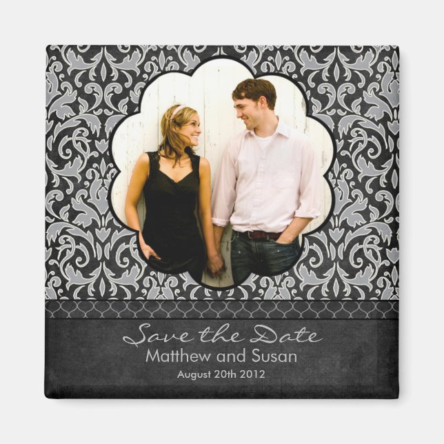 Imã Salvar o ímã de casamento de data (Frente)
