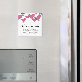 Imã Salvar o ímã de casamento de data | balões de cora