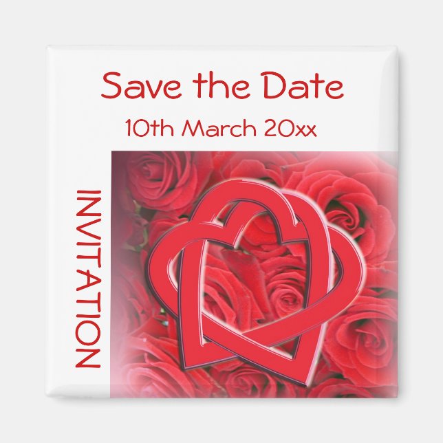 Imã Salvar o ímã de convite de data (Frente)