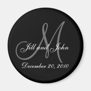 Imã Salvar o monograma & os nomes da data