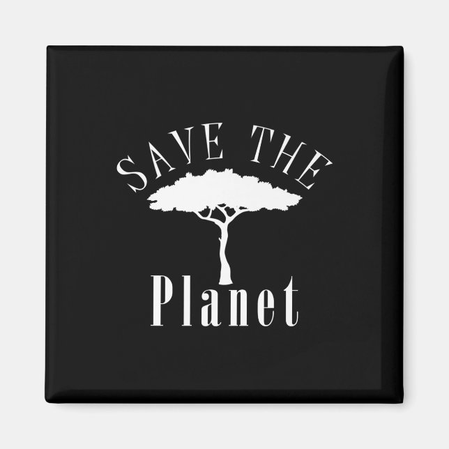 Imã Salvar o Planeta Proteção Ambiental Dia da Terra (Frente)