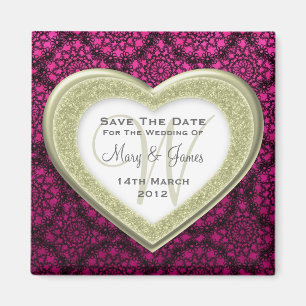 Imã Salvar o rosa Dourado do laço da modificação do