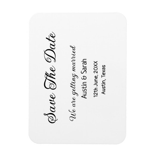 Ímã Salvar o texto moderno do site de casamento QR da  (Vertical)