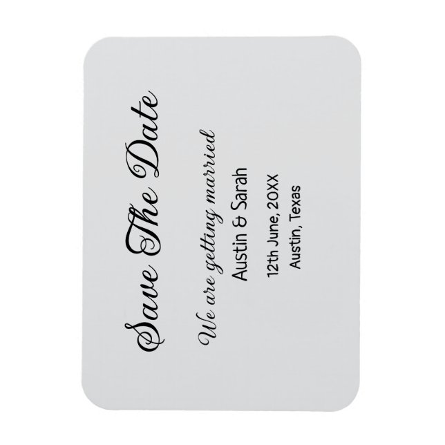 Ímã Salvar o texto moderno do site de casamento QR da  (Vertical)