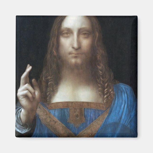 Imã Salvator Mundi, Cristo de Jesus, Leonardo da Vinci (Frente)